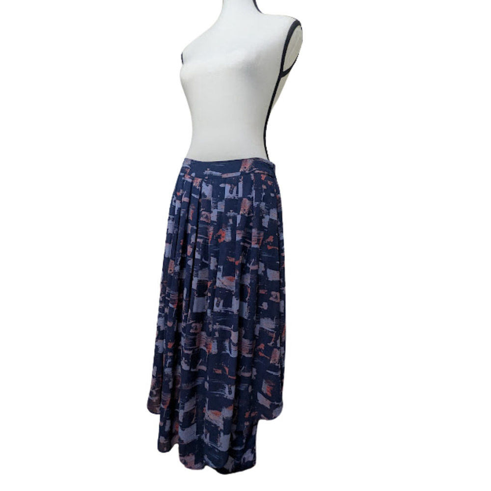 Anthropologie HD in Paris Navy Abstract Overlay Pants